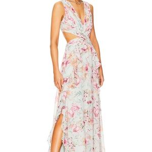 Worn Once *ASTR THE LABEL Noya Dress in Aqua & Pink Floral